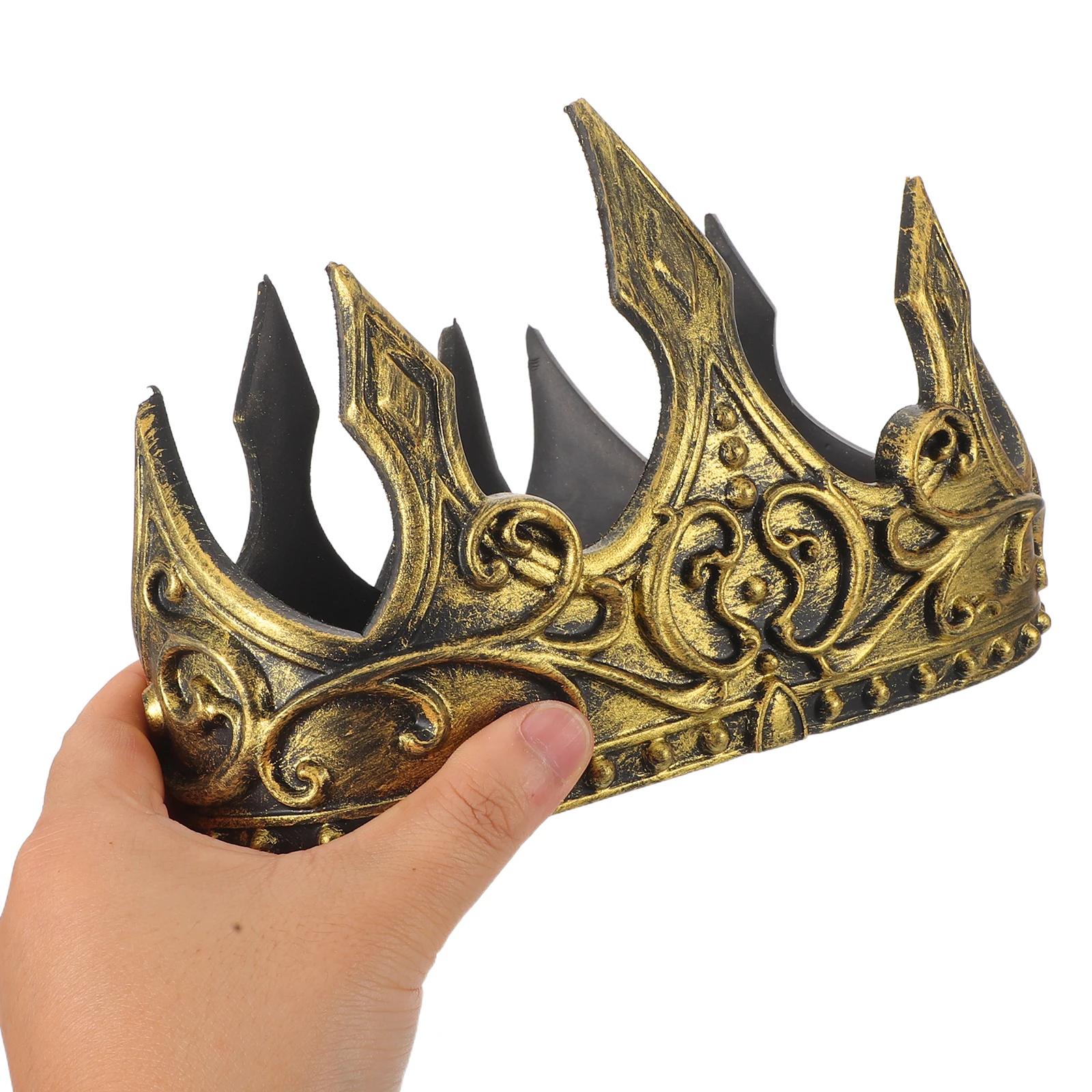 

Children's King Crown Hat Halloween Party Costume Accessory for Dress Up Cosplay Tiara Princess Headwear Soft
