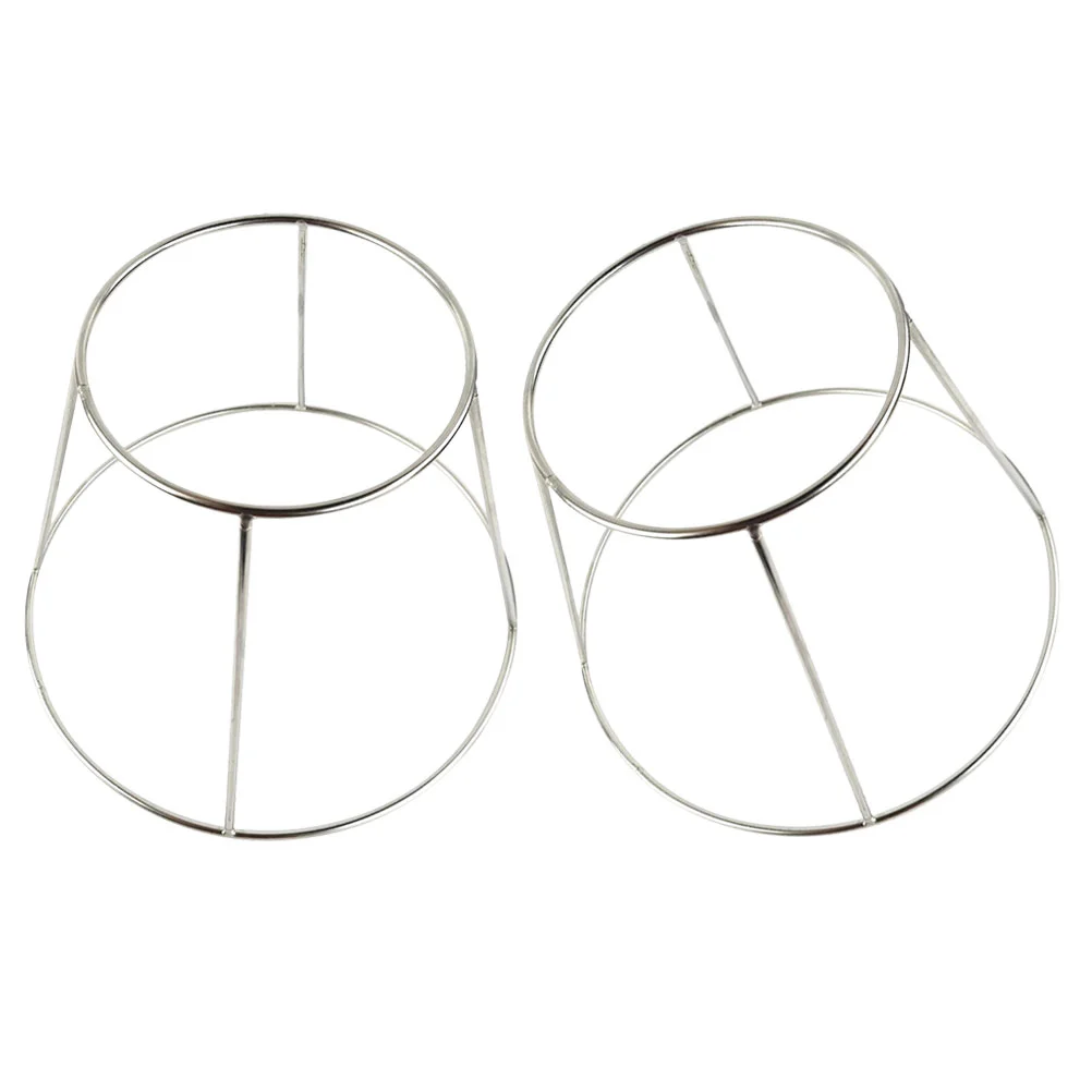 

2 Pcs Double Rack Tiered Stands Kitchen Macaron Seafood Restaurant Plate Holder Pizza Accessory Metal Stainless Steel Desk