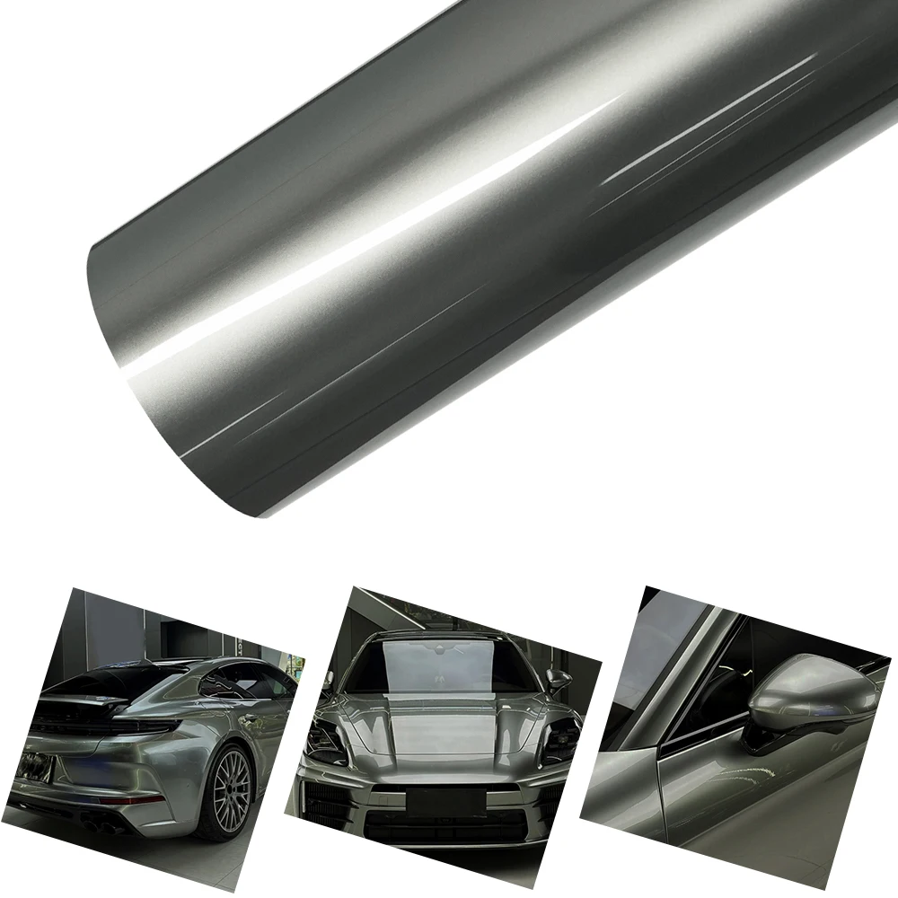 

Car Vinyl Film PET Flowing Star Silver Auto Vinyl Wrapping Film Self Adhesive Motorcycle Car Body Decoration Decal Accessories