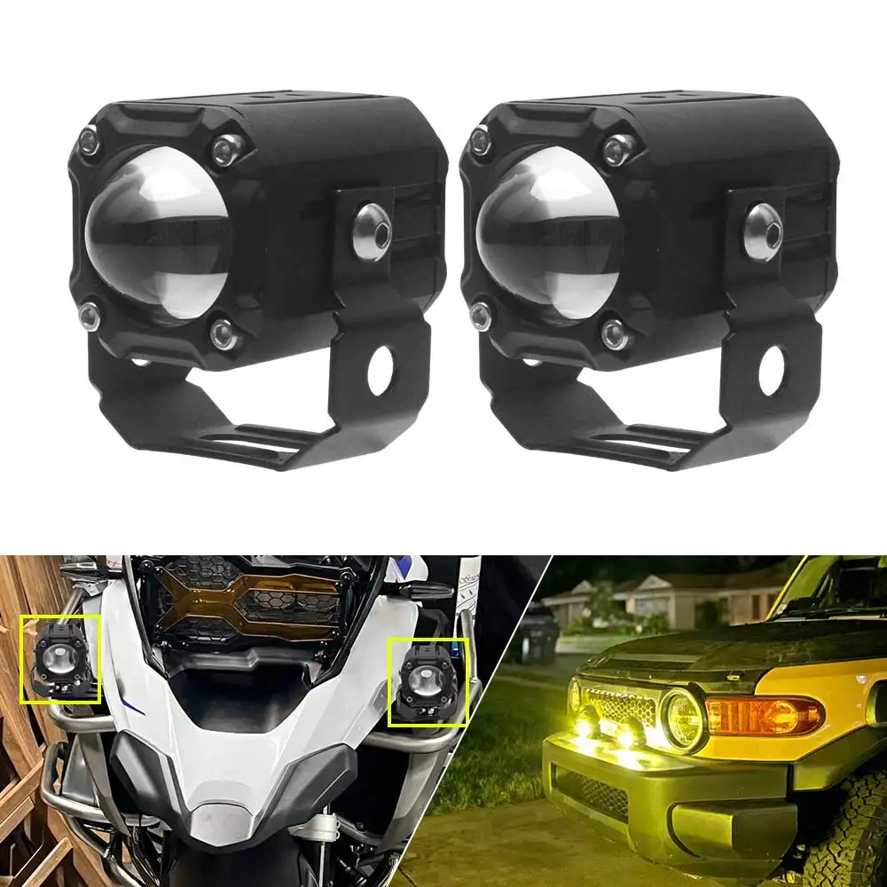 

30W Motorcycle LED Driving Fog Lights For Tractor Truck SUV UTV ATV Off Road Car 4WD 12/24V White Yellow Auxiliary Lamp Kits