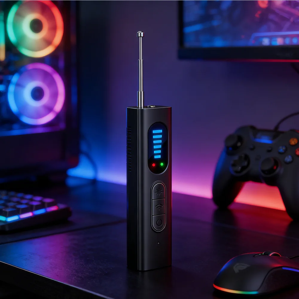 

Портативный детектор скрытых камер, устройство для защиты от прослушивания, сканер GPS-трекеров с вибрационной сигнализацией для путешествий, автомобиля, встреч