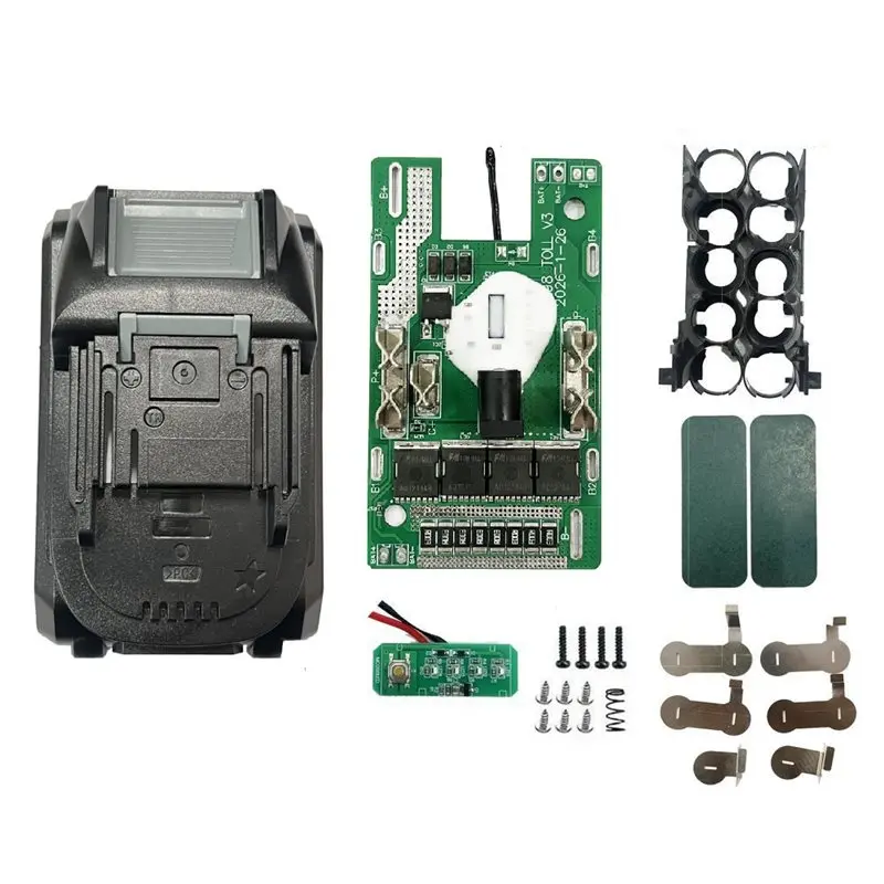 a13e-5core-バッテリー収納ボックスケース-21700-バッテリー用-pcb-保護回路基板-dc6a-高速充電-4toll-保護ボックス