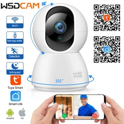 Wsdcam 1080P IP Camera Tuya Smart WiFi Wireless Surveillance Camera IR Night Vision Automatic Tracking Baby Security Monitor