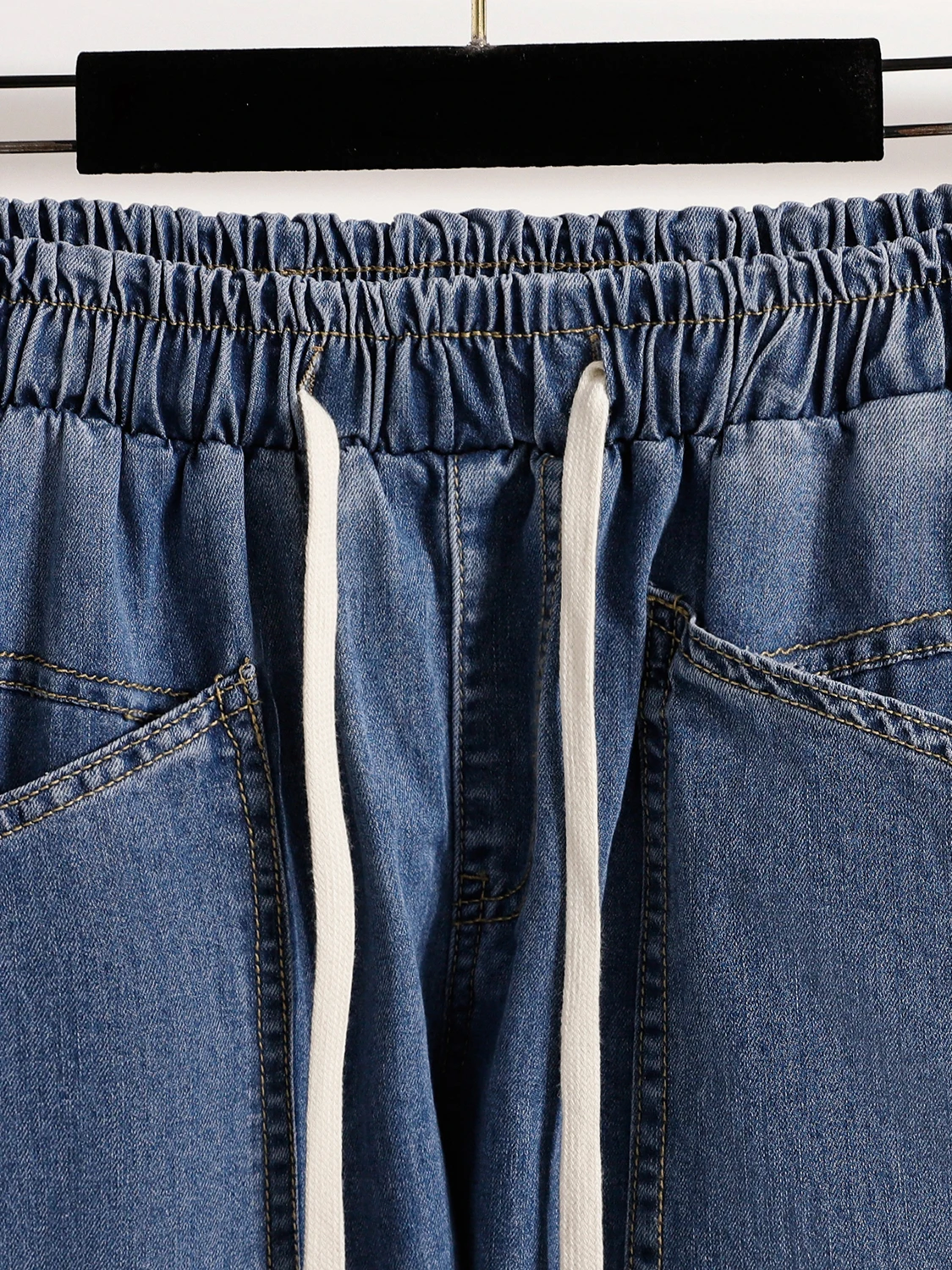 

Summer Thin Seven-Five Denim Jeans Women's Loose Dad Harlan Pants High Waist Ultra-Light Casual Sle Faionable All-Match