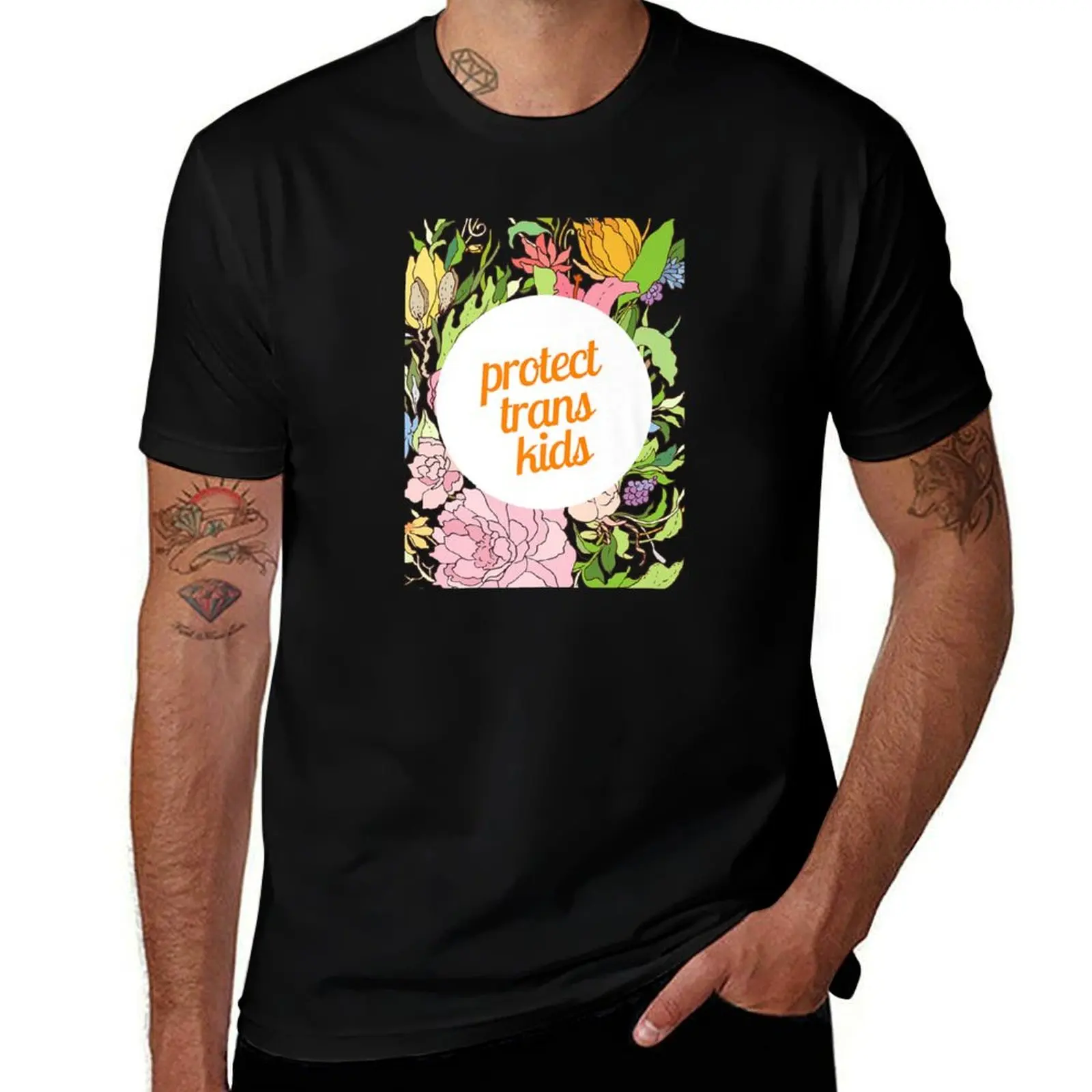 

Protect Trans Kids - Floral Premium T-Shirt t shirt men 100% cotton luxury brand t shirt man designer T-Shirt