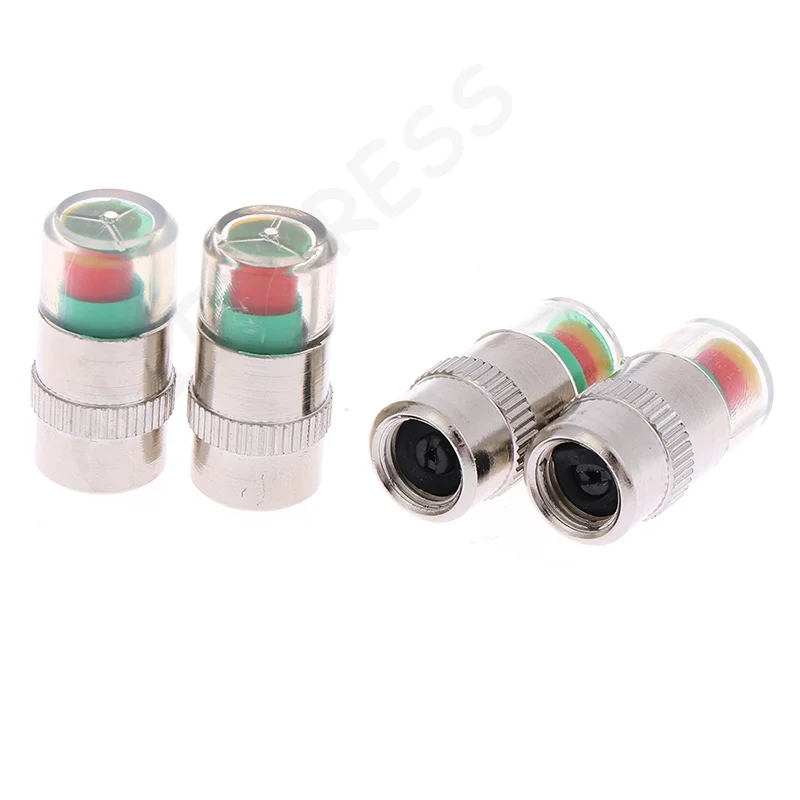 New 4X Car Tyre Tire Pressure Gauge Indicator Alert Tpms Monitoring Valve Cap Sensor