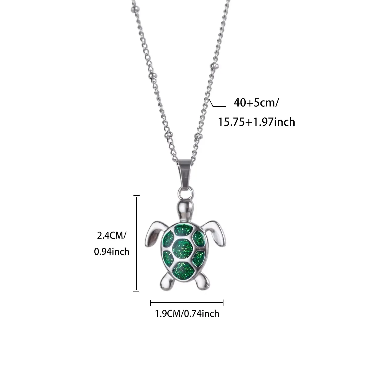 Farbige Schildkröte Anhänger Halskette für Frauen Sommer Strand Weibliche Charme Halskette Perlen Kette Nette Edelstahl Schmuck kragen