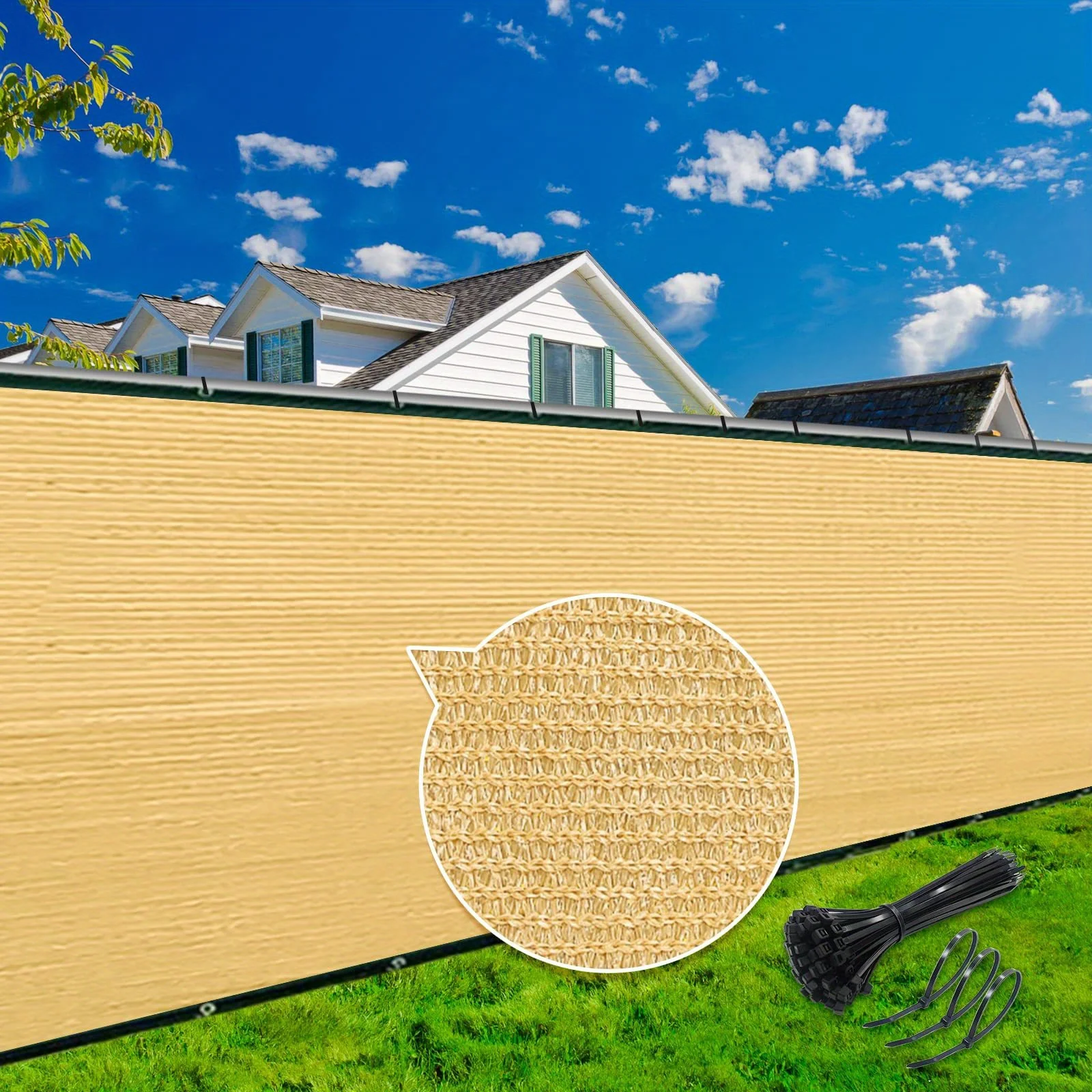 

Ultra-High Quality Sunshade Net with High Density, Super Close Weave, Durability, Uv Resistance and Reinforced Stitching Structu