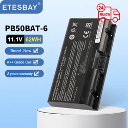 ETESBAY PB50BAT-6 62WH Laptop Battery For Clevo PB51RF-G PB70EF-G PB71EF-G for PowerSpec 1720 1520 for Sager NP8371 Notebook