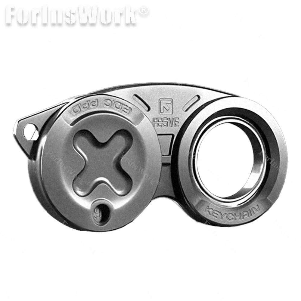 FEGVE gafas de tiempo 2025 nuevo llavero de aleación de titanio anillo de dedo de descompresión multifunción giratorio EDC llavero de coche regalo