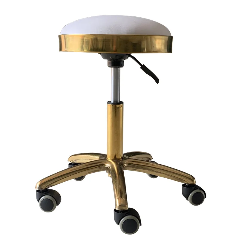 Luxury Beauty Salon Hydraulic Pump Barber Stool Chair Modern Adjustable Rotating Stool Chair with Wheels Beauty Salon