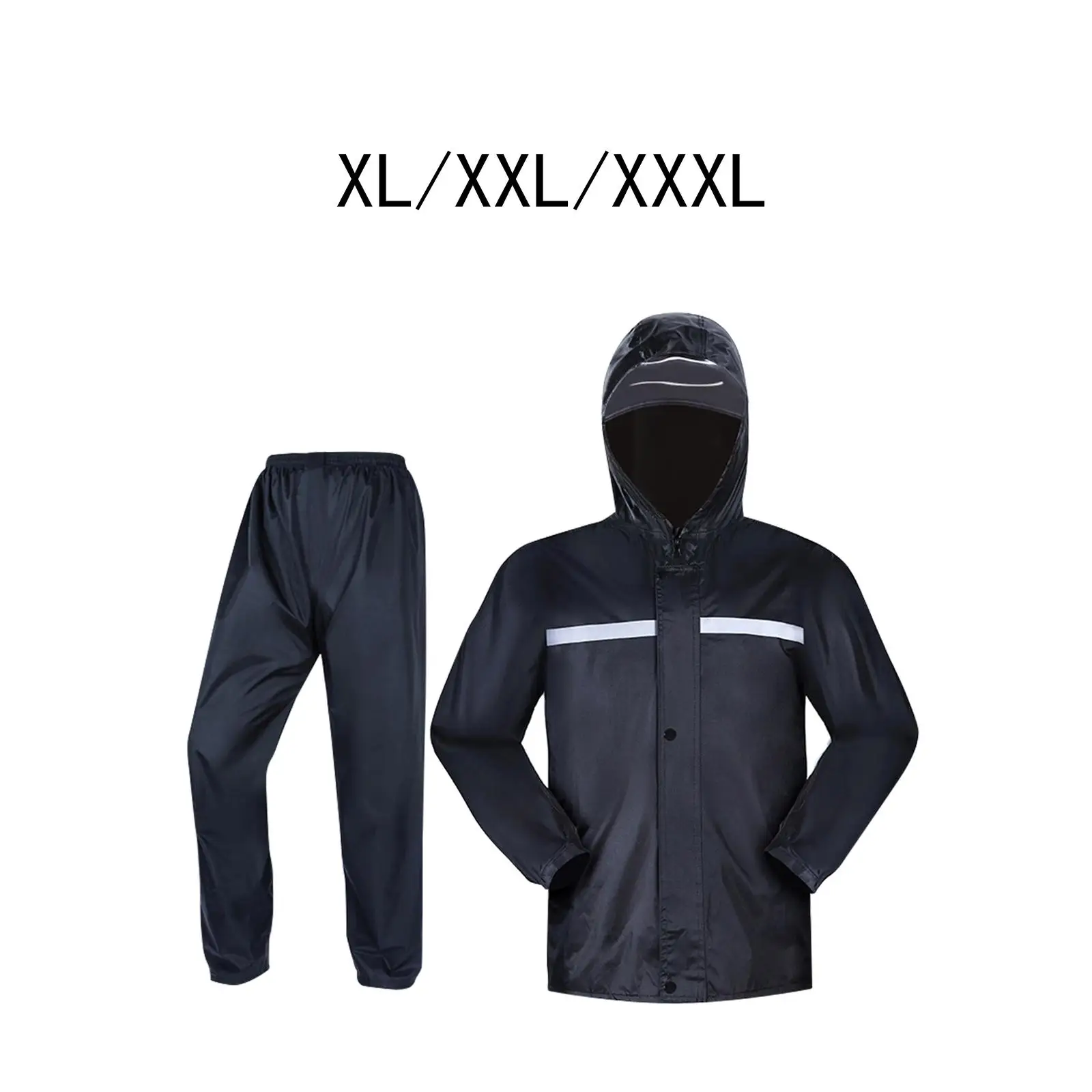 Rain Suit Waterproof Jacket Breathable Rain Coat Pants Adults Women Men with Reflective Strip Raincoat for Travel Fishing Hiking