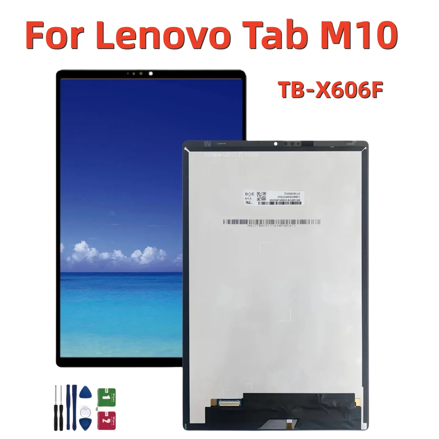 

10.3" For Lenovo Tab M10 FHD Plus TB-X606F TB-X606X TB-X606 LCD Display Touch Screen Digitizer Assembly Replacement