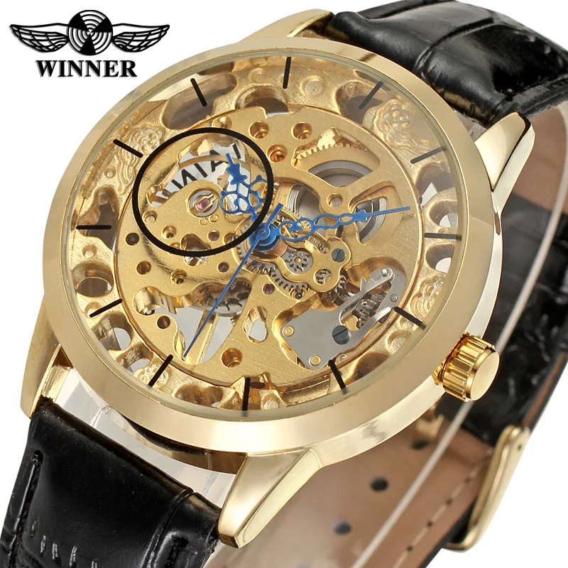 

Free Shipping OUTLETSWinner winner 's Fashion Casual Hollow Classic Business Manual Mechanical Men's Watch