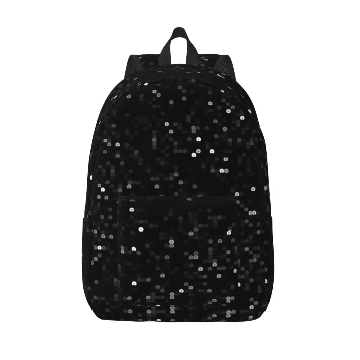 

Printed Image Of Black Sequins Student Backpack School Bag Hiking Travel Daypack for Boys Girls Bookbag Shoulder Bags