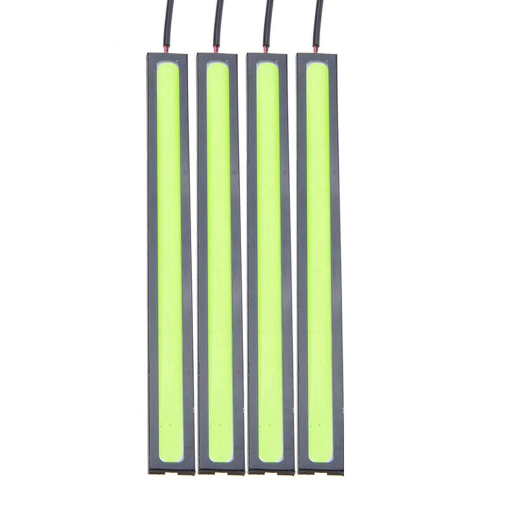 Luz LED para coche DC 12V conducción diurna antiniebla lámpara LED verde luz para correr tira de 12V carcasa de aluminio + COB de alta calidad