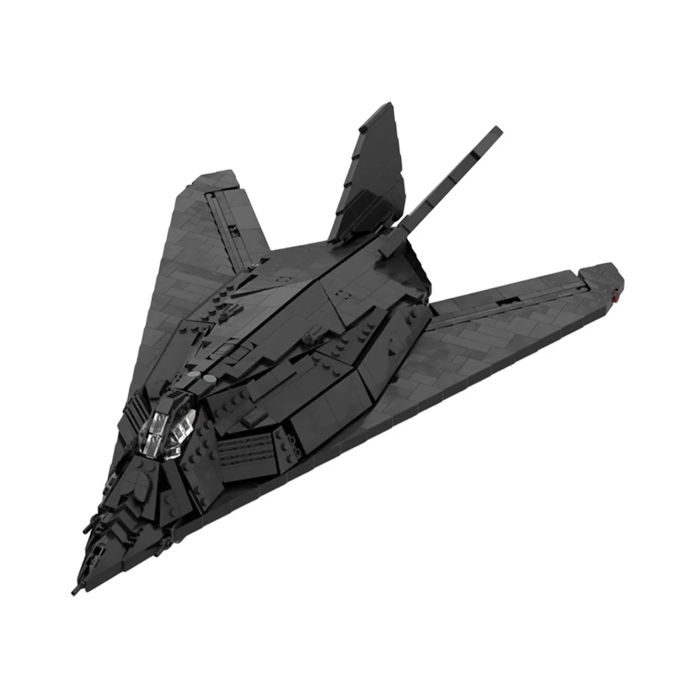 F-117 Nighthawk Wars Plane Fighter Building Blocks Set Black Stealth Battleships Bricks Model Toys for Adults Collection Gifts