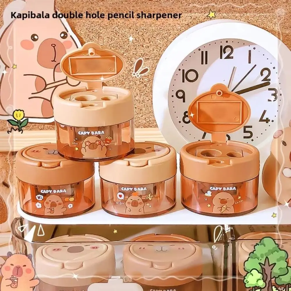 

2 Pcs New Kawaii Capybara Pencil Sharpener Cute Aesthetic School Supplies Teacher Accessories Stationery Supplies