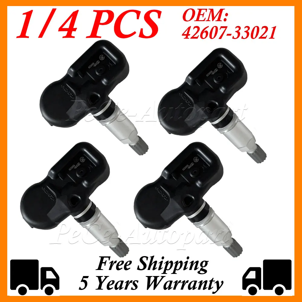 1/4 PCS Car For Corolla RAV4 2009 2010 2011 2012 2013 42607-33021 4260733021 PMV-107J 315Hz TPMS Tire Pressure Sensor