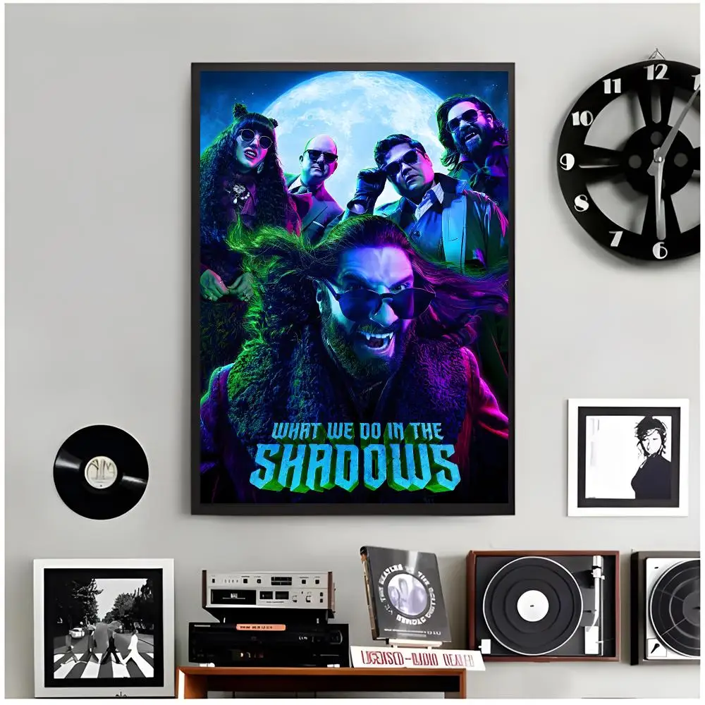 comedy vampire W-What We Do in the Shadows Poster Modern Wall Art Home Decor Living Room Decorative Print Unframed