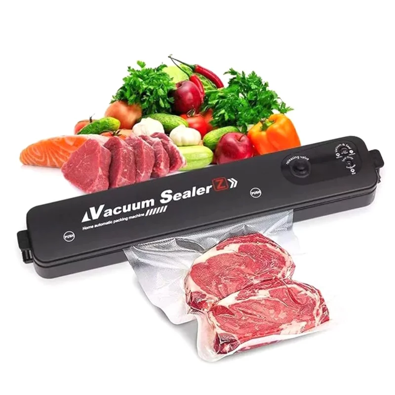 

AT63-Food Vacuum Sealer Machine Electric Compact Design Powerful Vacuum Sealing For Household Preservation