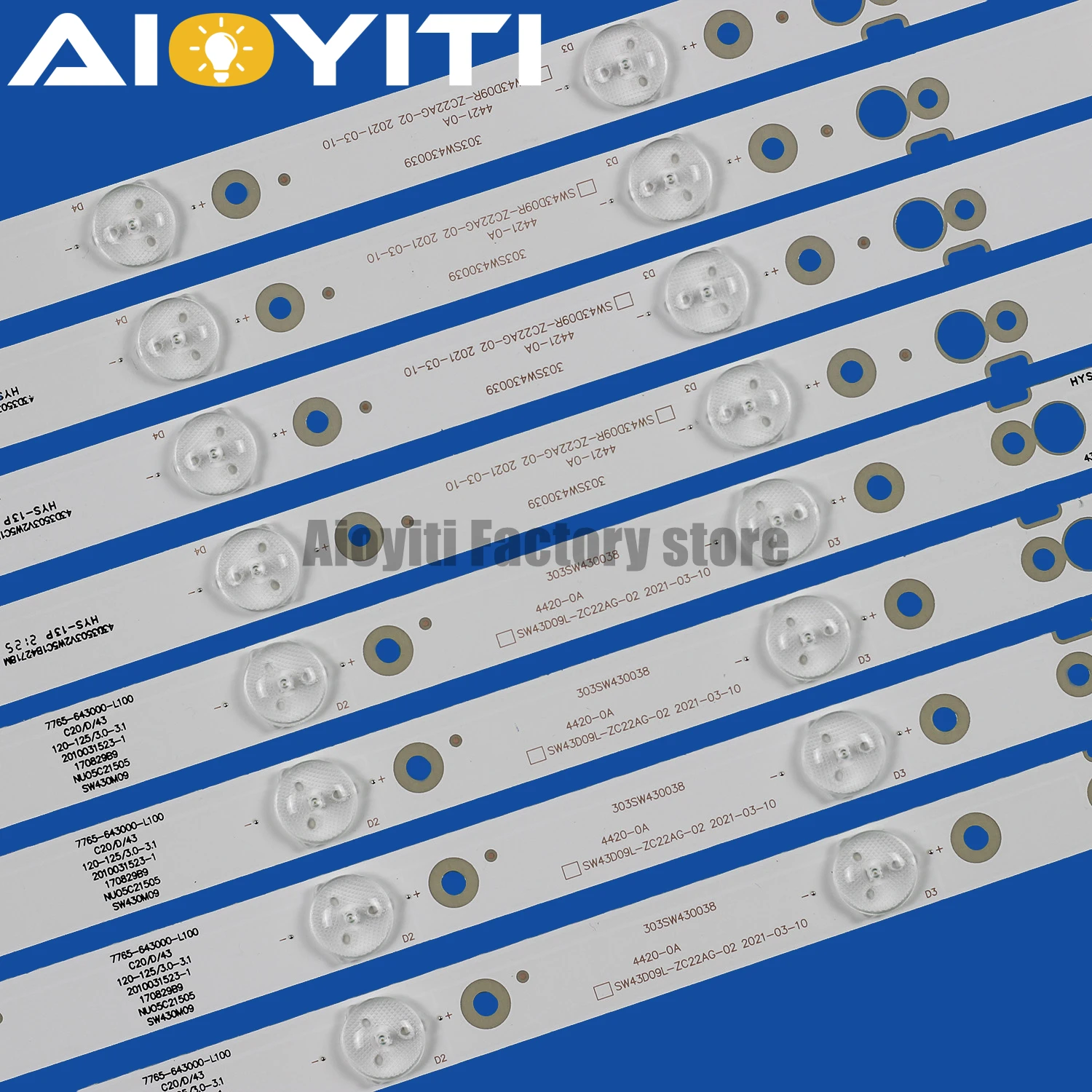 Taśma LED 8 sztuk/zestaw dla CRH-A4330300105R6CNRev1.0 CRH-A4330300104L6CNRev1.0 43 ug620v 43 uj620v 43 uj6200 a433030300105r74crev1.0