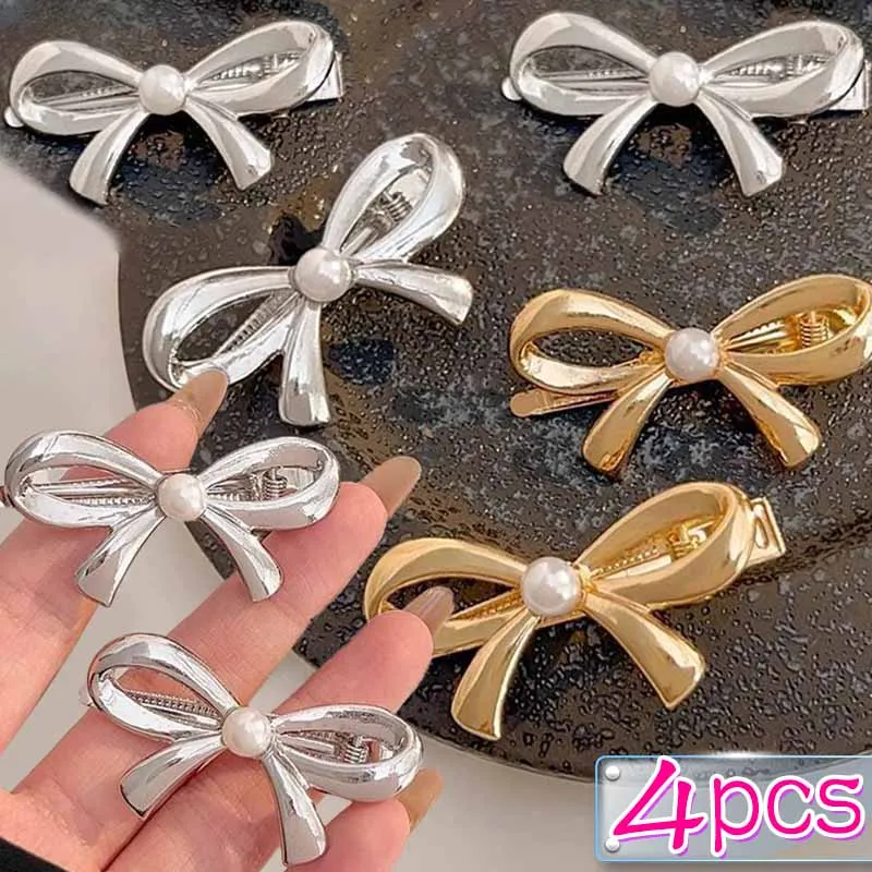 مشبك صغير لؤلؤي صغير برأس الأميرة ، إكسسوارات شعر معدنية ، رباط شعر مكسور ، مشبك رأس جانبي ، غطاء رأس صيفي ، 1 * ، 4 *