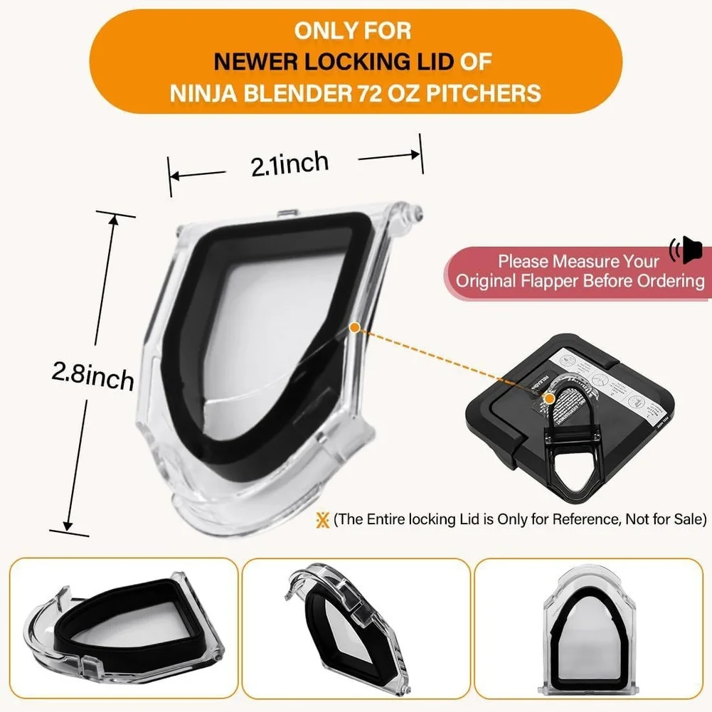 For Blender Accessory Replacement Lid Transparent ABS Cover for 72 oz Pitcher Compatible with BL610 BN751 BN801