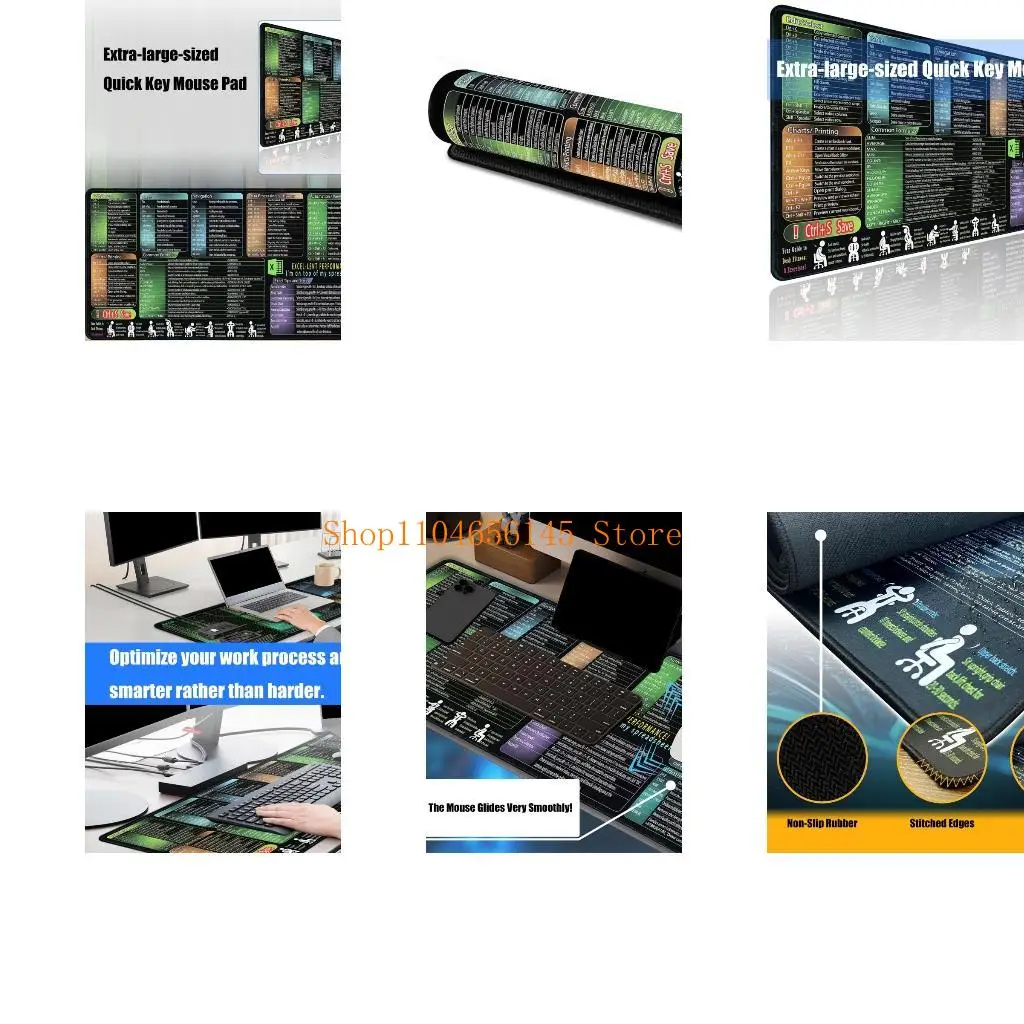 

5asd 400x900x3mm Desk Pad with Excels Word Function Providing Spacious and Waterproof Surfaces for Office and Gaming