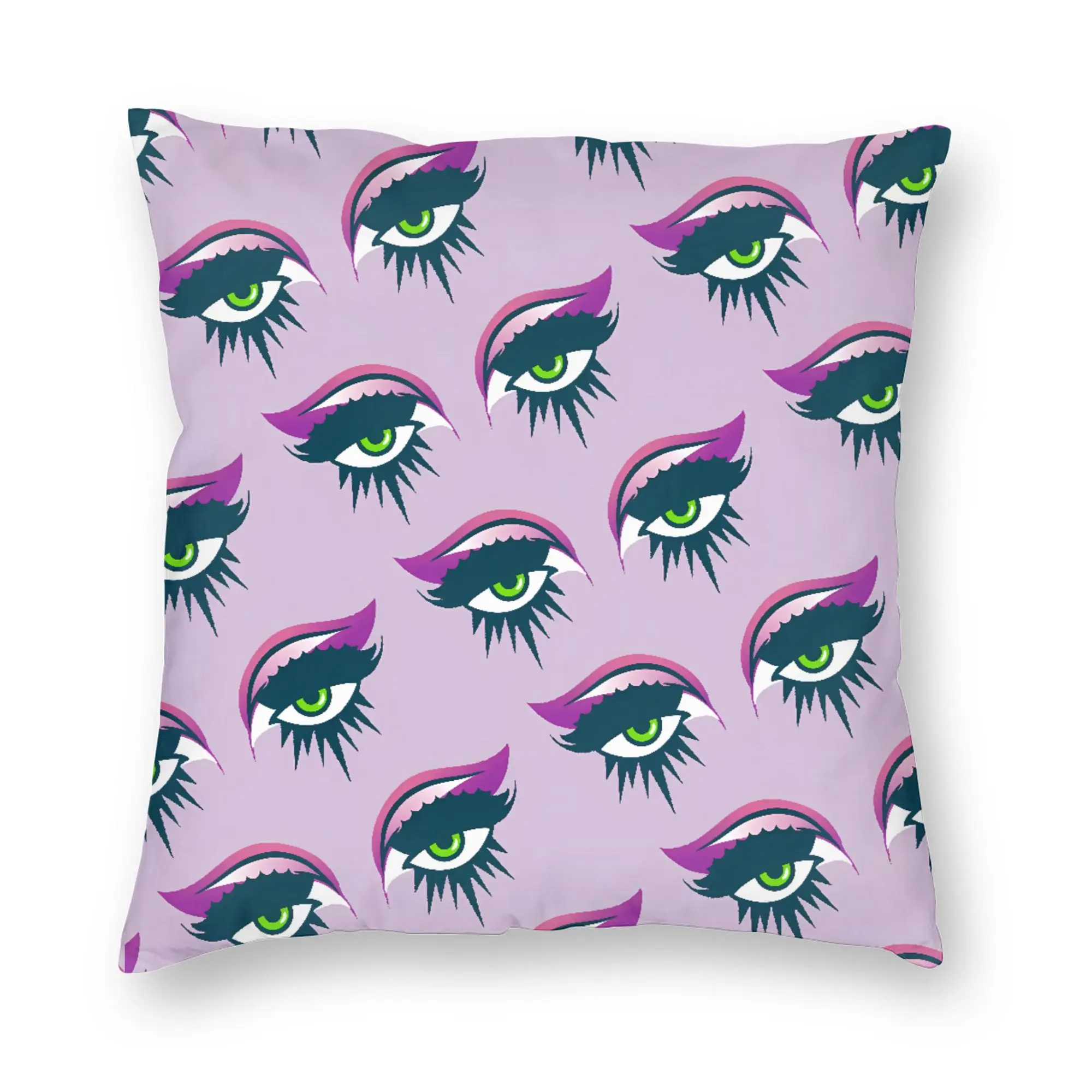 Eyelash Velvet Print Beauty Glam Closed Eyes Pillow Cover  Fashion Pillow Case For Chair Sofa Home Decor Soft Pillowcases Gift