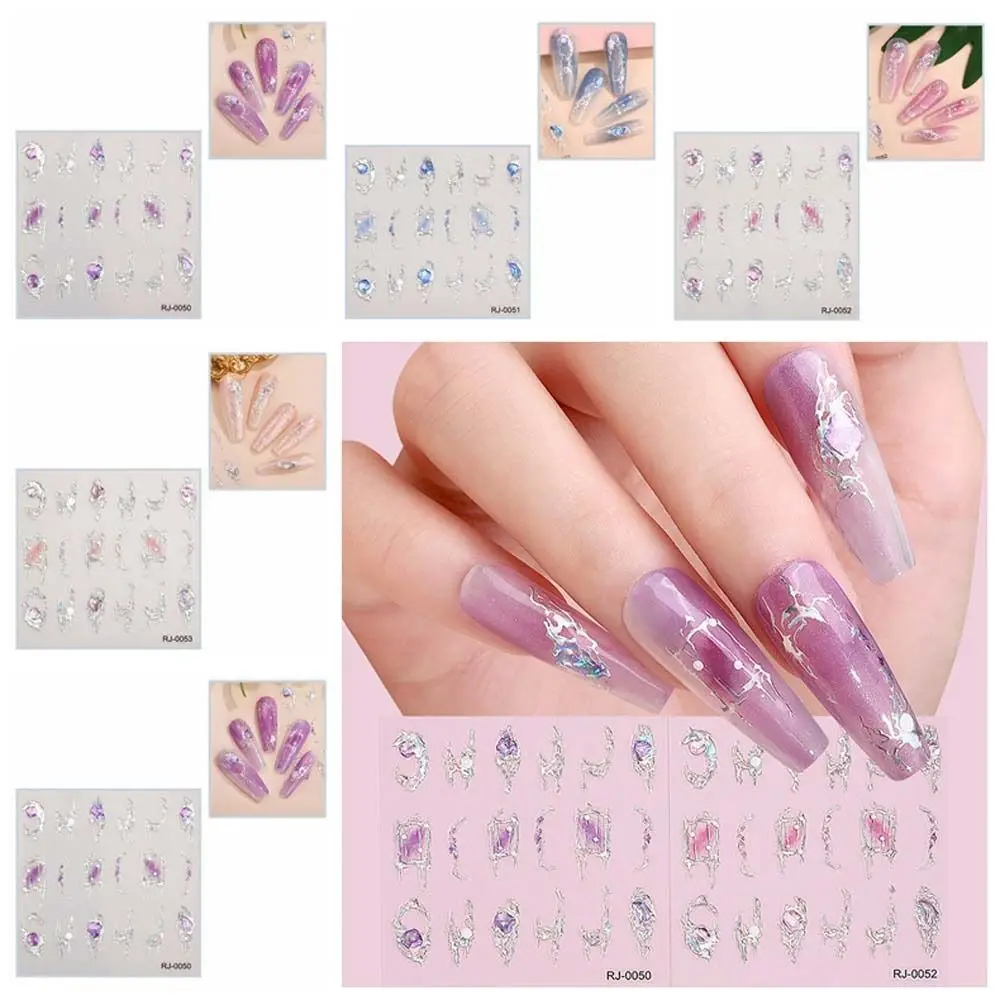 Ornamentos de manicure bronzeamento adesivos de unhas adesivo macio encantos de unhas bronzeamento laser decalques de unhas diy decorações de unhas