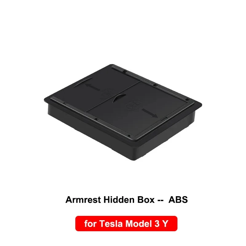 Tesla Model 3/Y Central Control Armrest Box Storage Box 3PC Hidden Storage Sorting Car Interior Supplies