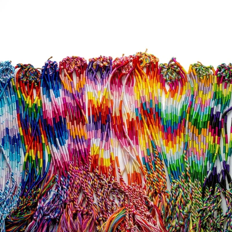 

100 Pack Hand-Making Jewelry Bracelets Braided Bangles Gift for Women Teen Girls 97QE