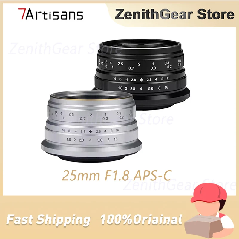 

7artisans 25mm F1.8 APS-C Manual Focus Prime Portrait Lens For Sony E Fujifx Nikon Z Micro Four Thirds Mount Camera Lens