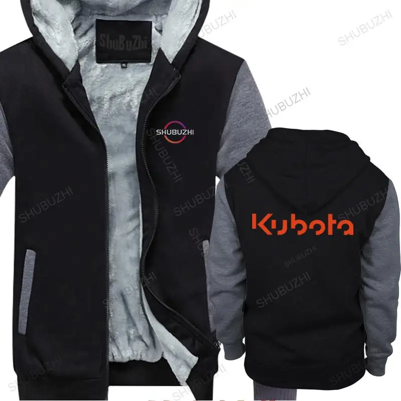 men cotton warm black hoody winter clothing KUBOTA Top Quality cotton Men homme outwaer vintage hoodie thick sweatshirt tops