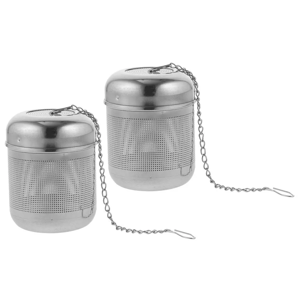 

2Pcs Stainless Steel Seasoning Strainer Kitchen Spice Filter Tea Infuser Soup Seasoning Filter for Loose Leaf Tea