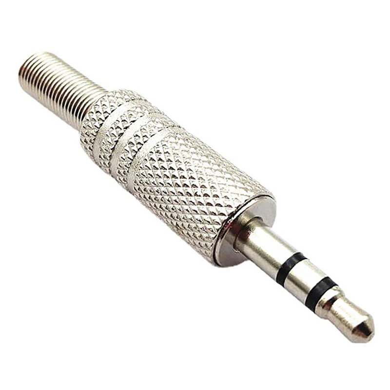 

1Pcs Replacement 3.5mm 2 Pole Male Repair Headphones Audio Jack Plug Connector Soldering For Most Earphone Jack Nickel Plated
