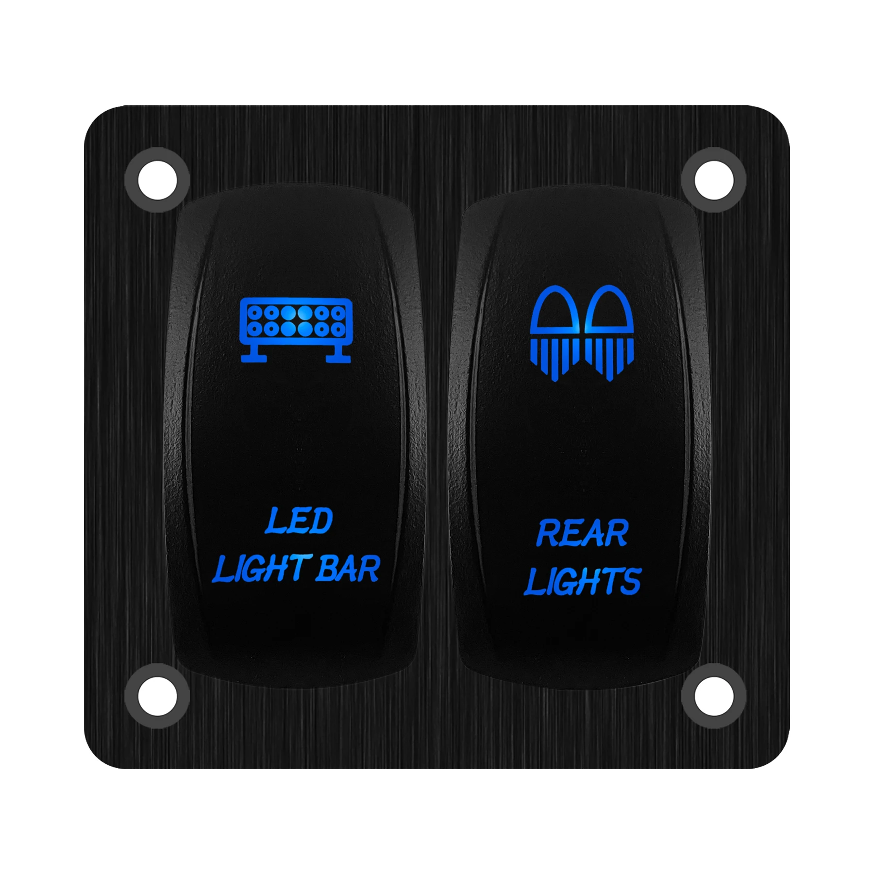 

12V Led Light Bar Switch Panel 2 Gang Rocker Switch Panel 5Pin On-Off Toggle Switch for Car Boat UTV ATV SXS RV Polaris Tractor