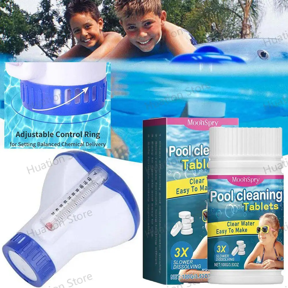 수영장 청소 플로팅 살균기, 화학 염소 디펜서 자동 투여, 정제 물 소독 청정기