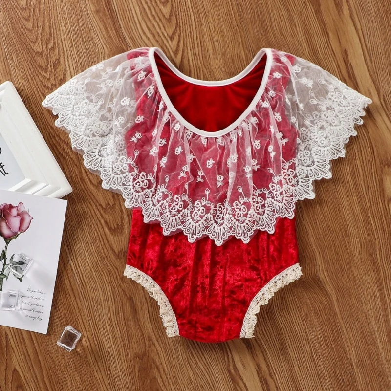 

Infant Photography Props Lace Romper Baby Photo Suit 0-3Month Baby Girl Photoshooting Props Newborn Costume Shower Gift