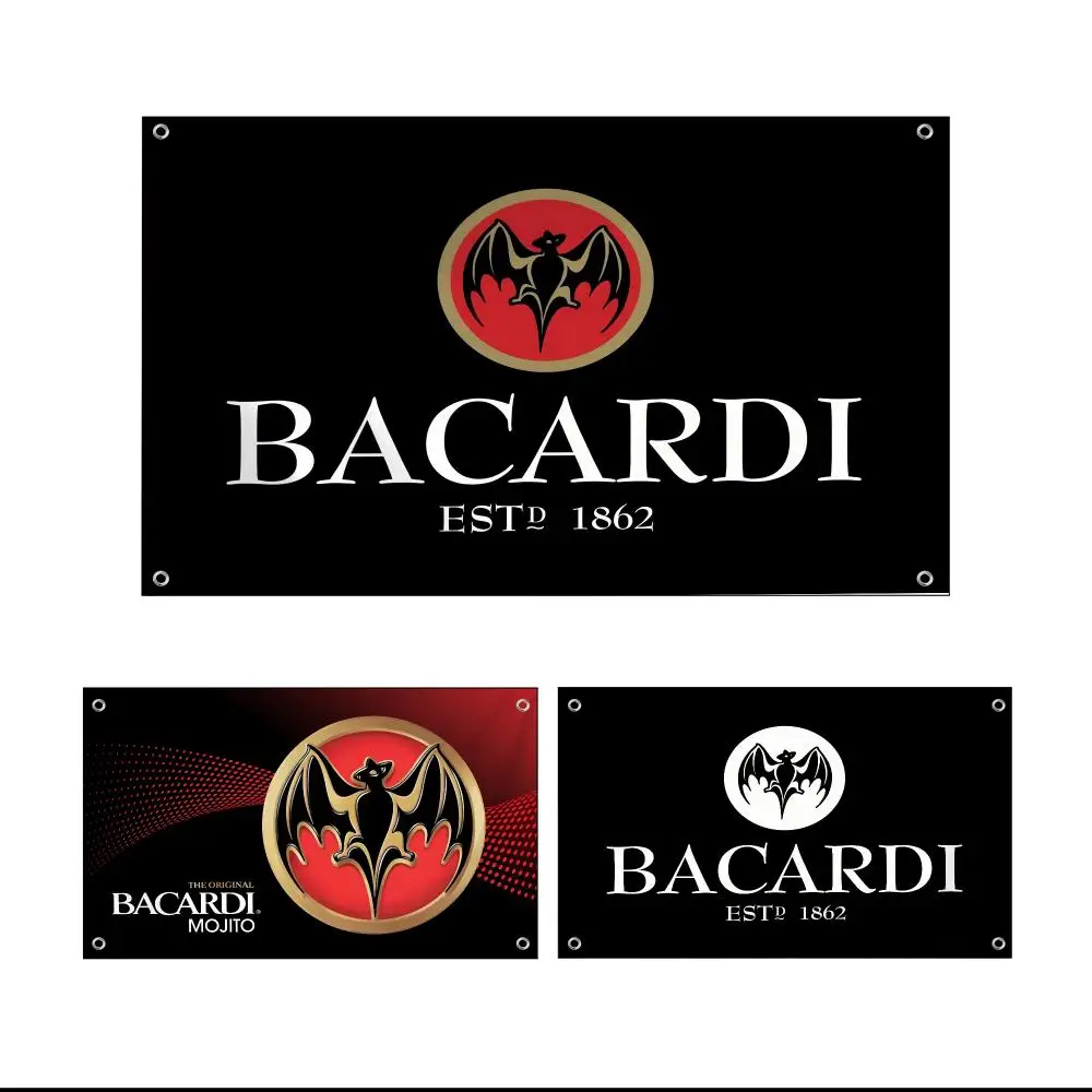 B-Bacardi Flags Custom Wall Hanging Background Art Banner For Bedroom Home Living Room Outdoor Decor
