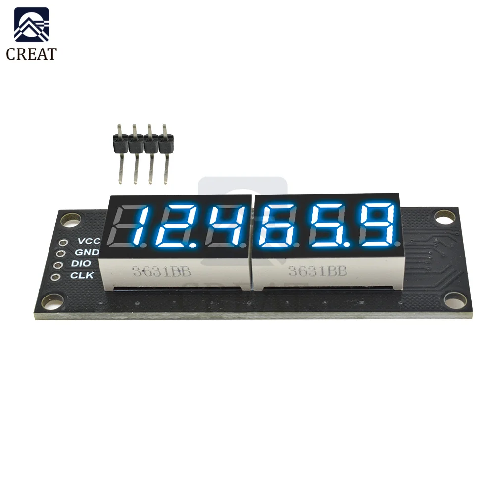 0.36 inch TM1637 6 Bits 7 Segment Digital LED DIsplay Module I/O Interface 5 Color Available for Arduino