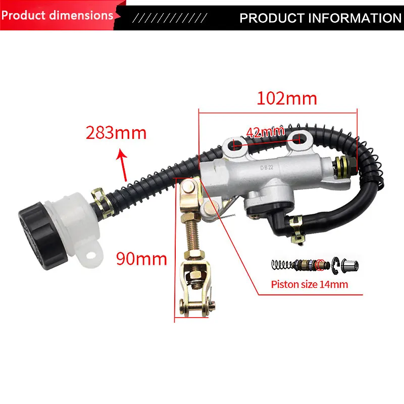 

Suitable for sports cars, beach bikes off-road bikes, motorcycles, horizon bikes, foot brakes rear brakes pump up straight pumps