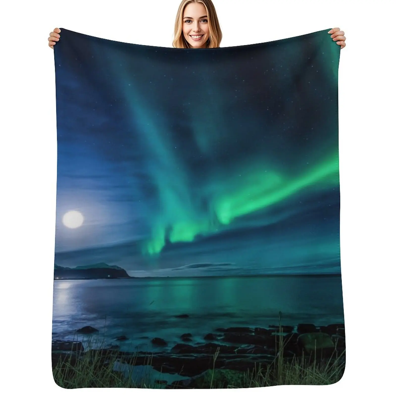 

Aurora Borealis Throw Blanket Hairy cosplay anime Luxury Throw Sofas Blankets