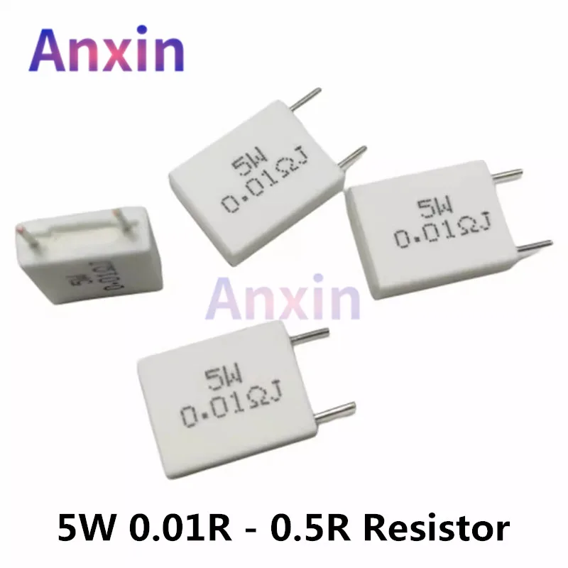 

5PCS 0.05R 0.1R 0.15R 0.22R 0.25R 0.33R 0.47R Ohm BPR MPR SLR 5W 0.01R - 0.5R Non-inductive Ceramic Cement Resistor Resistance