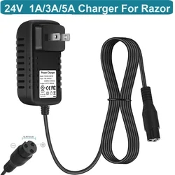 24V Scooter Battery Charger for Razor Dirt Bike E100 E200 E300 E125 E150 E500 PR200 & mx350 Pocket Mod/Sports Mod & Dirt Quad