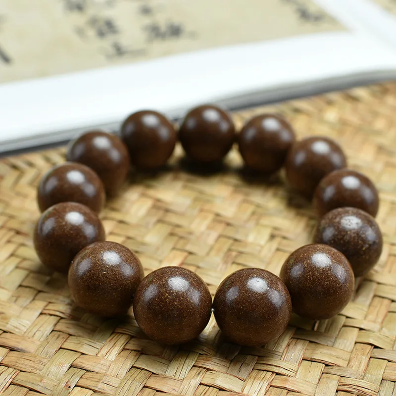 Ginseng and Fragrance Bead Single Strand Beaded Bracelet Buddhist Beads Decorative Ornament