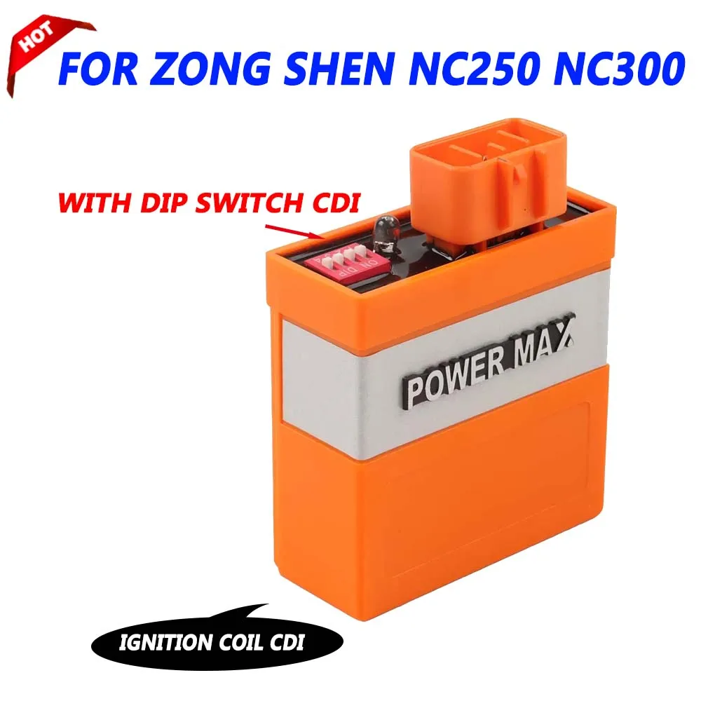 

for ZongShen NC250 NC300 Engine NC 300 NC 250 Off-road Motorcycle CDI Box Ignition Coil CDI Racing With DIP Adjustable Speed