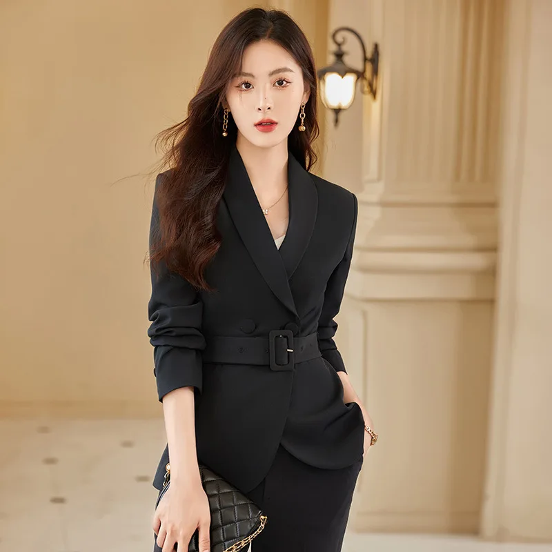 Niche High-End Design2024Professional Host Spring and Autumn High-End New Suit Elegant Women's Formal Wear Mu Xue Xian