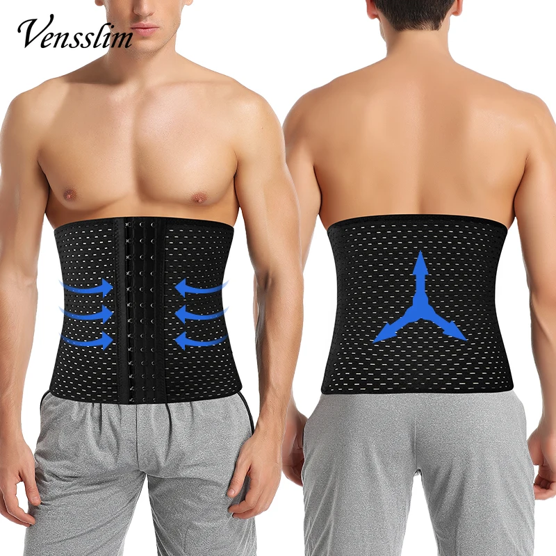 Waist Trainer for Men Sweat Belt Sauna Trimmer Stomach Wraps Workout Body Shaper Band Waist Cincher Corset Belly Strap Shapewear